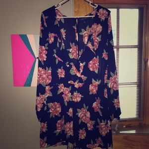 Floral long sleeve romper